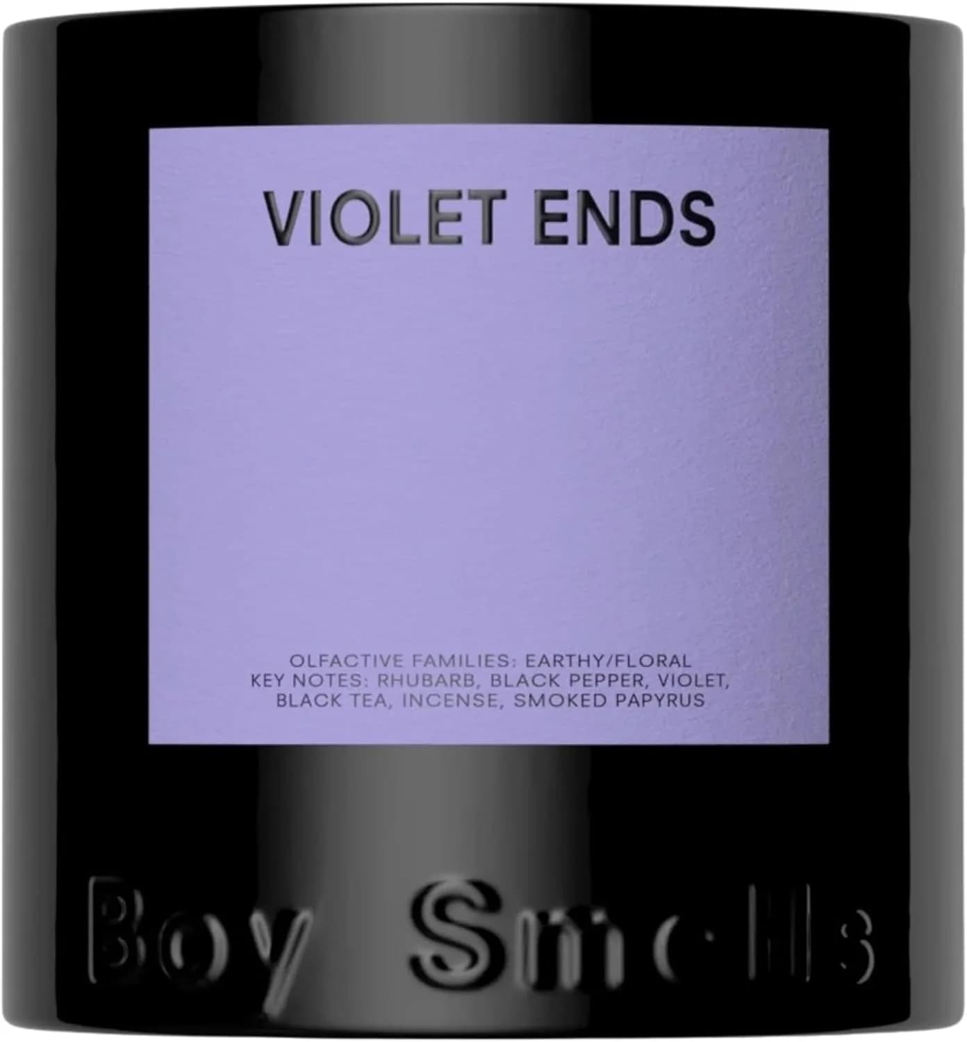 Boy Smells Violet Ends Candle 8.5 oz Aromatic Home Fragrance Up to 50-Hour Burn — White