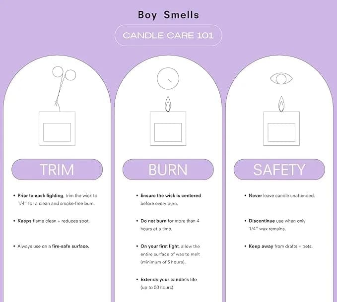 Boy Smells Violet Ends Candle - 27 oz Aromatic Candle with Rhubarb, Violet & Smoked Papyrus, Up to 100-Hour Burn thumbnail 2