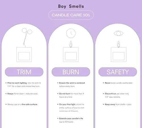 Boy Smells Violet Ends Candle 8.5 oz Aromatic Home Fragrance Up to 50-Hour Burn thumbnail 2