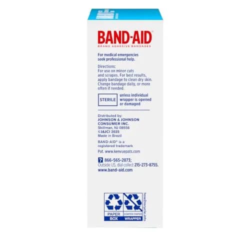BAND-AID Brand Sheer Spot Square Adhesive Bandages 50 Count | Sterile Wound Care for Minor Cuts & Burns thumbnail 7