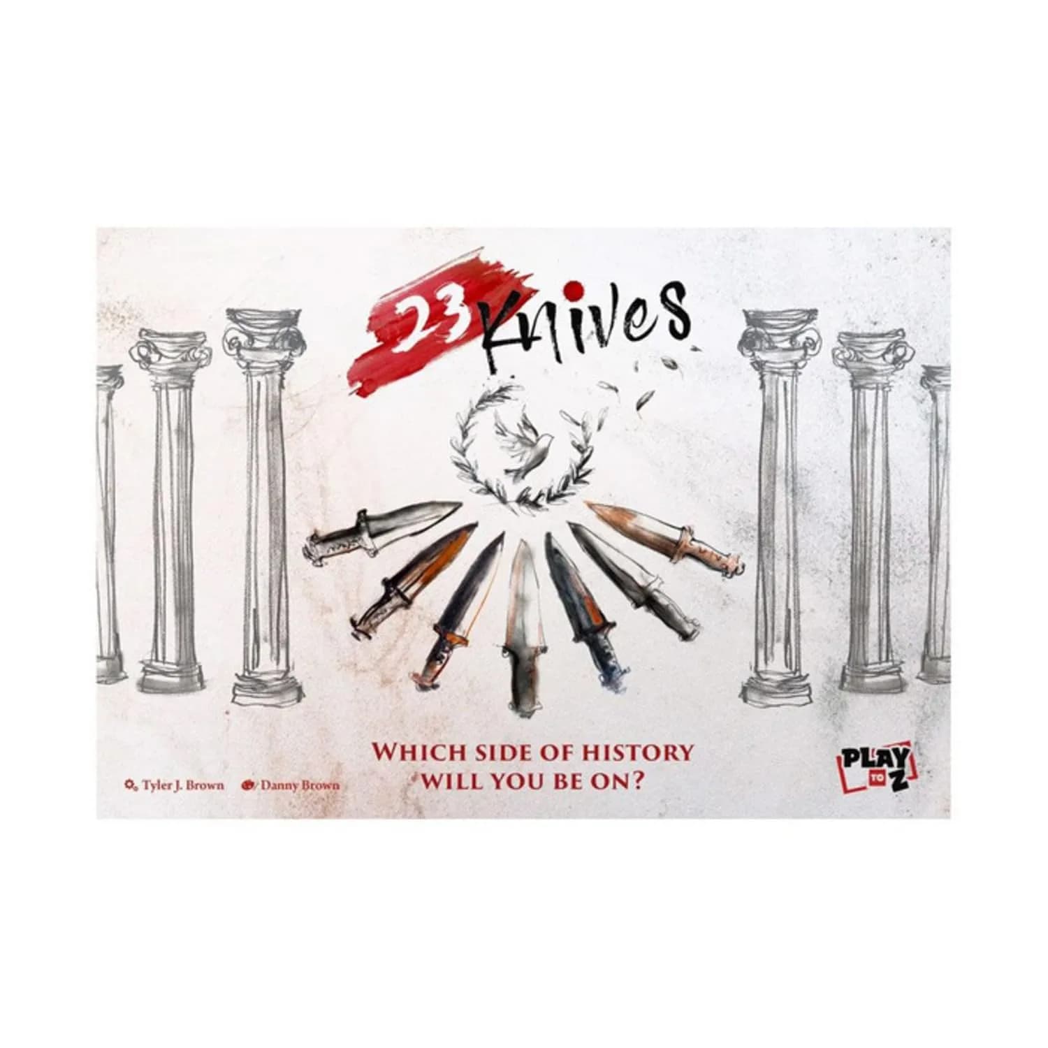 Play To Z 23 Knives Social Deduction Party Card Game for 3-8 Players | Award-Nominated Roman Themed Strategy Game — Multi-color