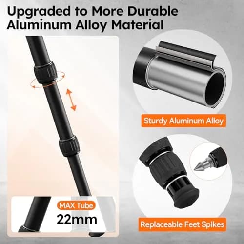 Sirui AM-203S+G0 Aluminum Desktop Tripod with Ball Head | 15kg (33lbs) Load Capacity, 42.5cm (16.7") Max Height thumbnail 3