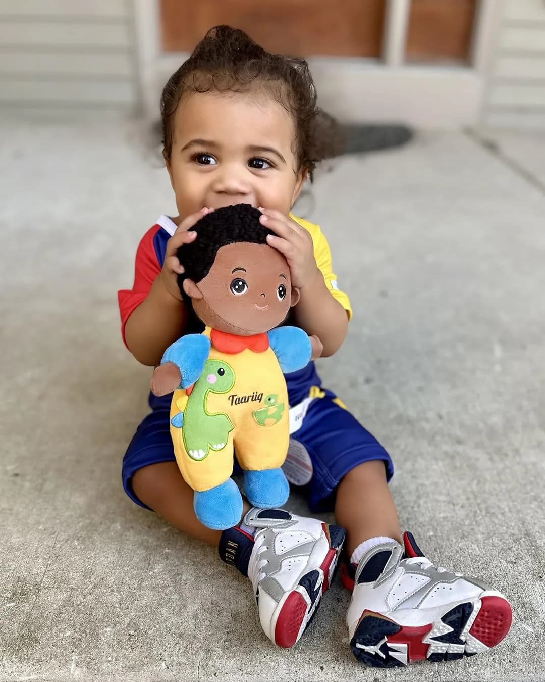 OUOZZZ Soft Black Baby Boy Doll with Bassinet & Accessories, 10-Inch Plush Figure for Toddlers | Educational & Safe Play - view 5