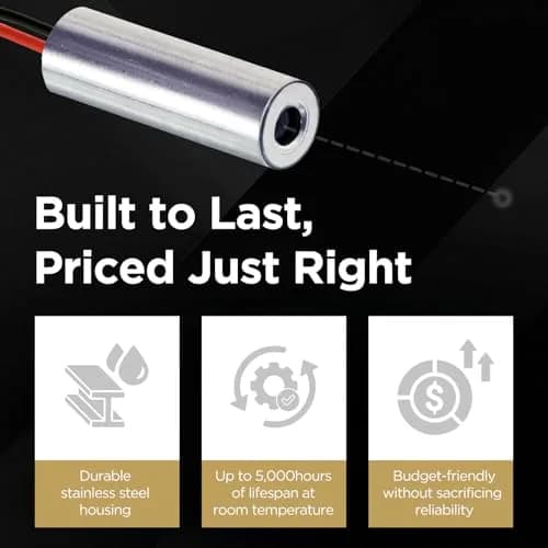 Quarton IR Dot Laser Module 940nm Class 1 1.1mW 7x21mm | Precision Beam for Stealth Sensing thumbnail 5