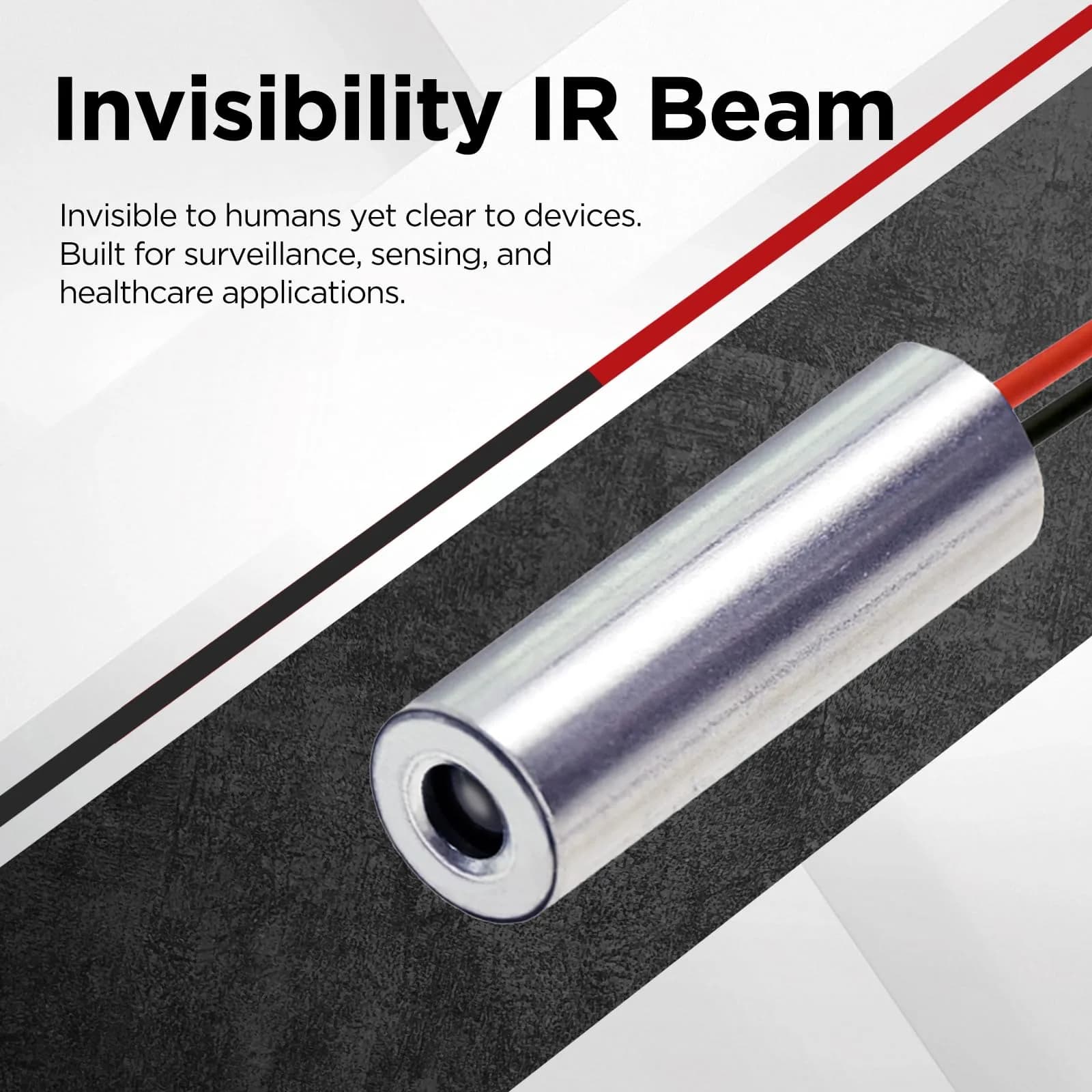 Quarton IR Dot Laser Module 940nm Class 1 1.1mW 7x21mm | Precision Beam for Stealth Sensing - view 4