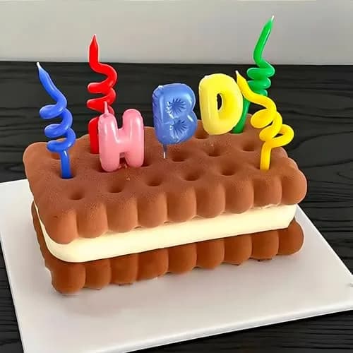 Fchil Silicone Cookie Biscuit Mold for Ice Cream Sandwich Cake | Non-Stick, 2 Cavities, White thumbnail 5