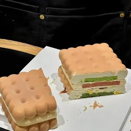 Fchil Silicone Cookie Biscuit Mold for Ice Cream Sandwich Cake | Non-Stick, 2 Cavities, White thumbnail 7