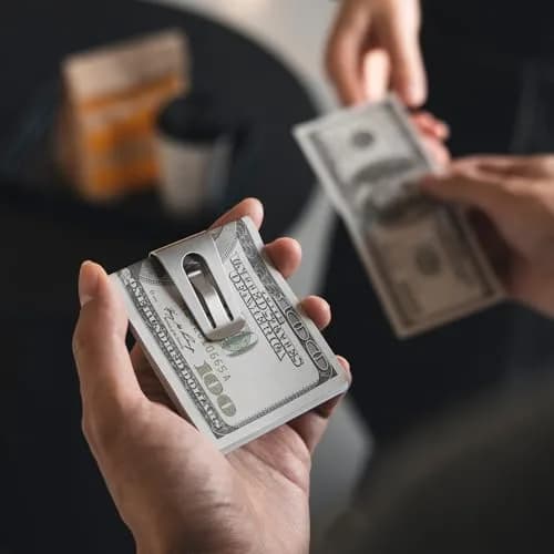 VULKIT Stainless Steel Money Clip | Holds 10-20 Bills | Slim & Lightweight thumbnail 6