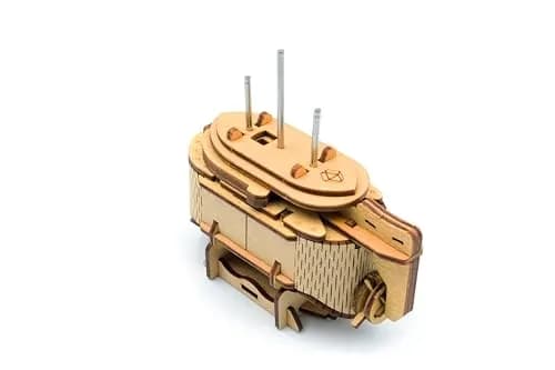 PUZZLE POTATO Tesla's Boat Wooden Escape Room Puzzle Box for Adults | Mechanical Brain Teaser with Hidden Compartments thumbnail 4