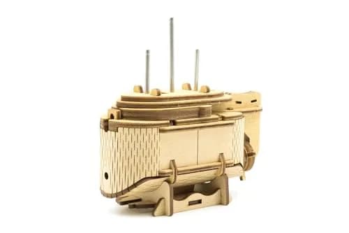PUZZLE POTATO Tesla's Boat Wooden Escape Room Puzzle Box for Adults | Mechanical Brain Teaser with Hidden Compartments thumbnail 2