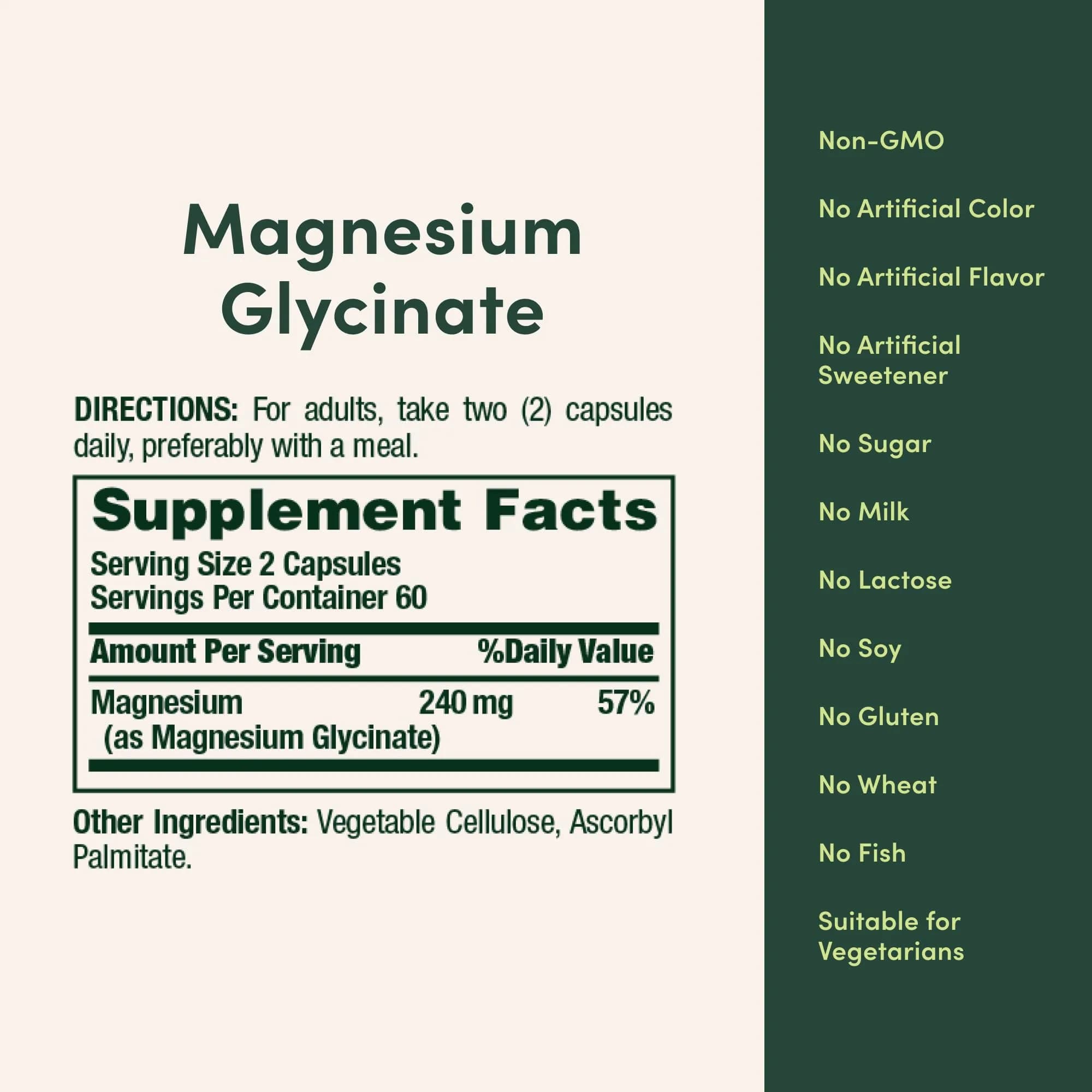 Nature's Bounty High Absorption Magnesium Glycinate 240 mg 120 Count | Supports Muscle Relaxation & Bone Health - view 6