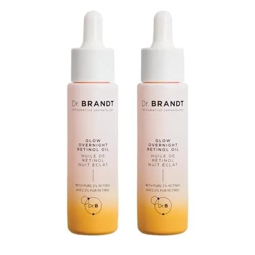 Dr. Brandt Bright This Way Glow Overnight Retinol Oil - 2 x 30ml | Nourishing Night Skin Renewal thumbnail 1