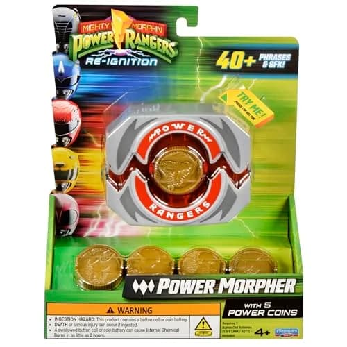 Power Rangers Mighty Morphin Re-Ignition Power Morpher Role Play with 5 Power Coins | Plays Sounds & Phrases thumbnail 5
