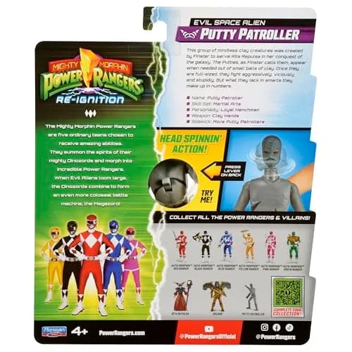 Power Rangers Mighty Morphin Re-Ignition Putty Patroller Action Figure 22.86 cm (9 inches) | ASTM-Tested Toy for Kids 3+ thumbnail 5