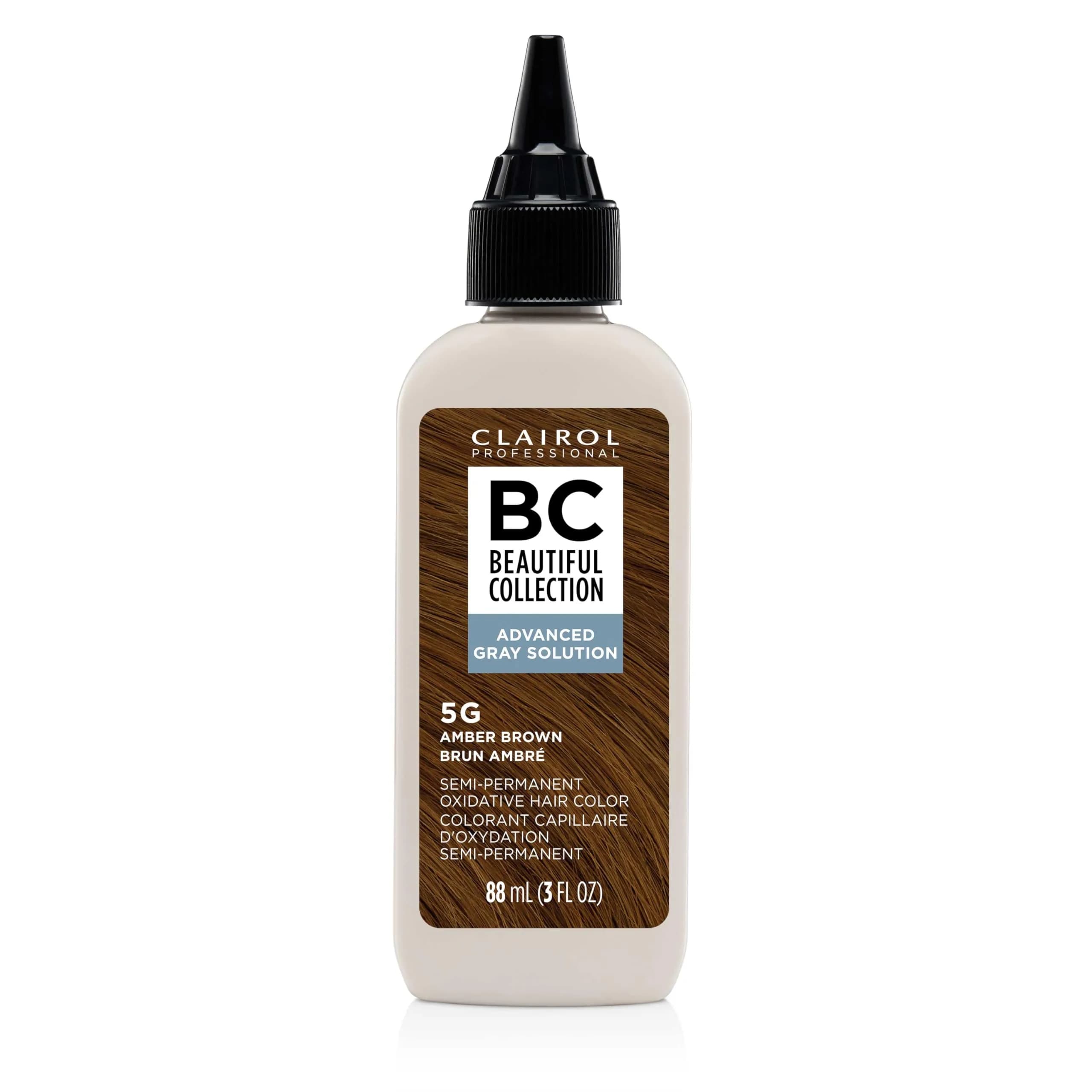 Clairol Professional Beautiful Collection Advanced Gray Solutions 3 Fl Oz | Zero Damage Gray Coverage — 5G Amber Brown