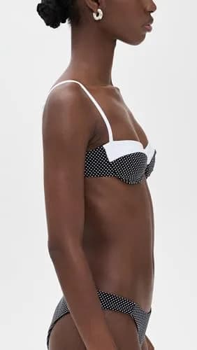 Onia Brigitte Bikini Top Low Rise Sleeveless Nylon Blend | Hidden Underwire Support thumbnail 4