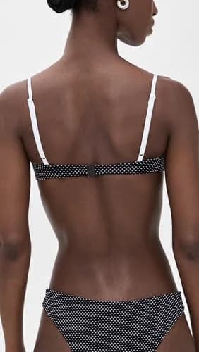 Onia Brigitte Bikini TOP Black/White | Minimal Coverage with Hidden Underwire Support thumbnail 3