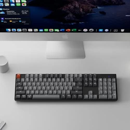 Keychron K10 Full Size 104 Keys Wireless Mechanical Keyboard with Keychron Silent K Pro Red Switch, White LED Backlight, Mac/Windows Compatibility thumbnail 7