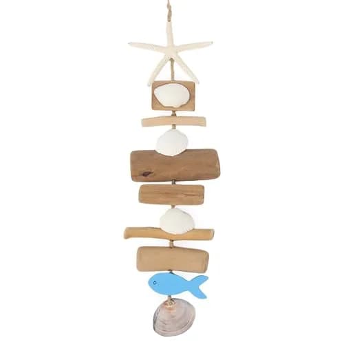 JQAQJU Wooden Fish Driftwood Wall Decor 2.5 inches (6.35 cm) | Rustic Beach Theme Wall Art thumbnail 1