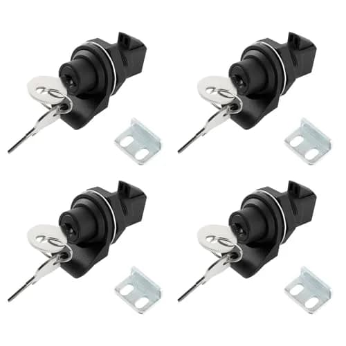 HOWDIA 4Pcs Push Button Lock Glove Box Latch | Corrosion-Resistant, Easy Install, Versatile Replacement (55MM) thumbnail 1