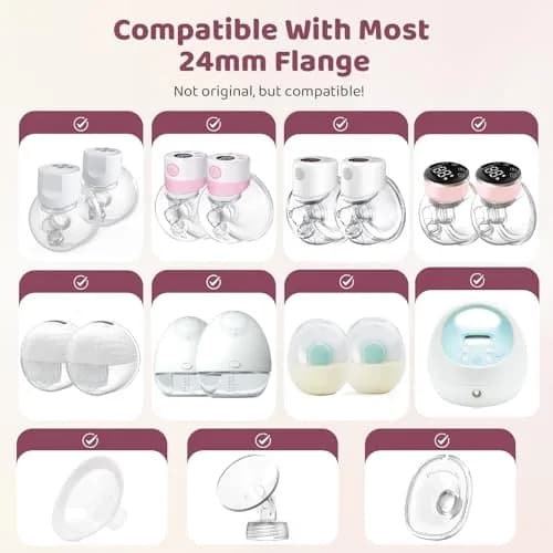 Nursi Luna Flange Sizing Kit for 24mm Breast Pumps, 10PCS | IBCLC-Developed for Precise Fit thumbnail 5