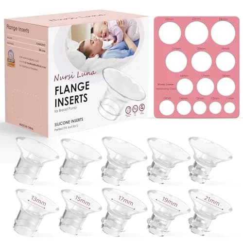 Nursi Luna Flange Sizing Kit for 24mm Breast Pumps, 10PCS | IBCLC-Developed for Precise Fit thumbnail 1