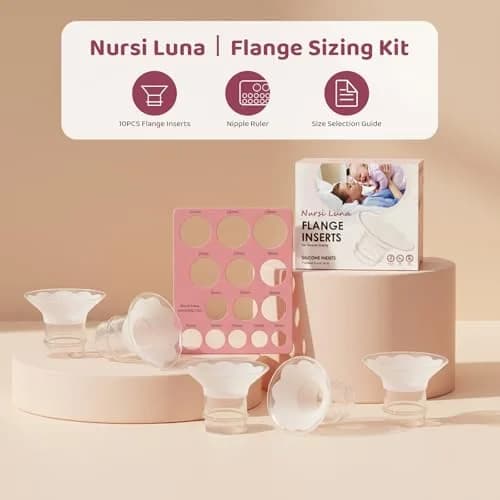 Nursi Luna Flange Sizing Kit for 24mm Breast Pumps, 10PCS | IBCLC-Developed for Precise Fit thumbnail 2