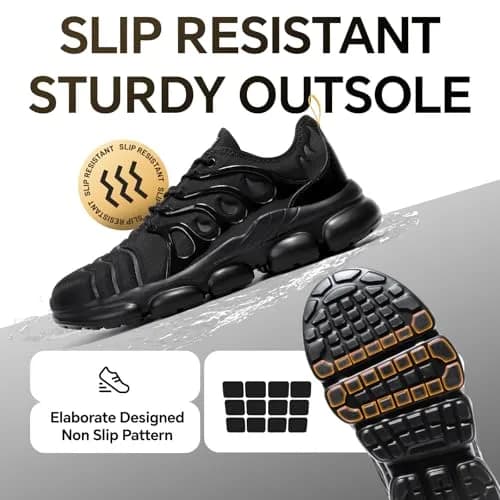 DRRHINO Steel Toe Shoes for Men Women Lightweight Safety Sneakers | ASTM F2413-18 Steel Cap, Slip-Resistant thumbnail 5