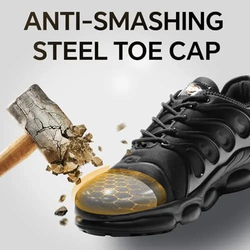 DRRHINO Steel Toe Shoes for Men Women Lightweight Safety Sneakers | ASTM F2413-18 Steel Cap, Slip-Resistant thumbnail 2