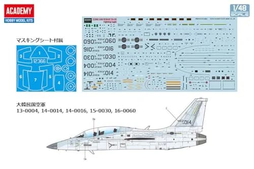 Academy 12366 1/48 Korea FA-50 Light Combat Bomber Model | Precision Aircraft Kit for Hobbyists thumbnail 15
