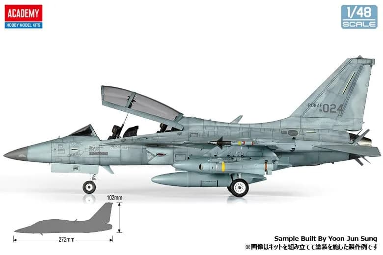 Academy 12366 1/48 Korea FA-50 Light Combat Bomber Model | Precision Aircraft Kit for Hobbyists thumbnail 5