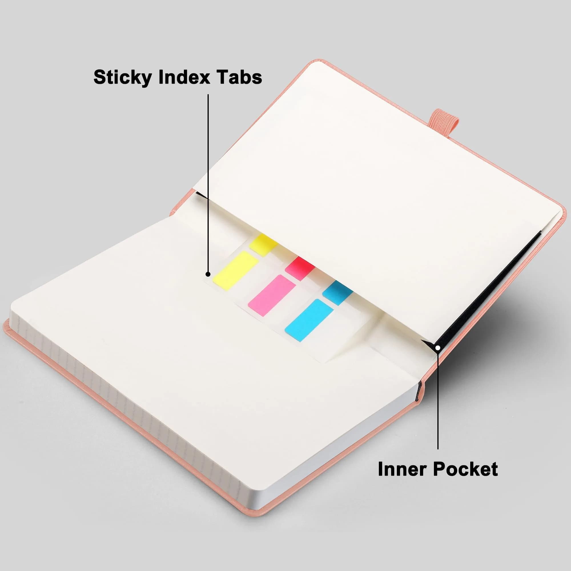 RETTACY Graph Grid Paper Notebook, A5 Size (5.7'' x 8.3'') 192 Pages, 5 Squares/Inch, Rose Gold Leather Hardcover, 100 GSM Thick Paper thumbnail 7