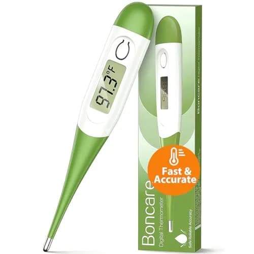Boncare Digital Oral Thermometer Green | Fast 10-Second Reading for Adults, Kids, and Pets thumbnail 1