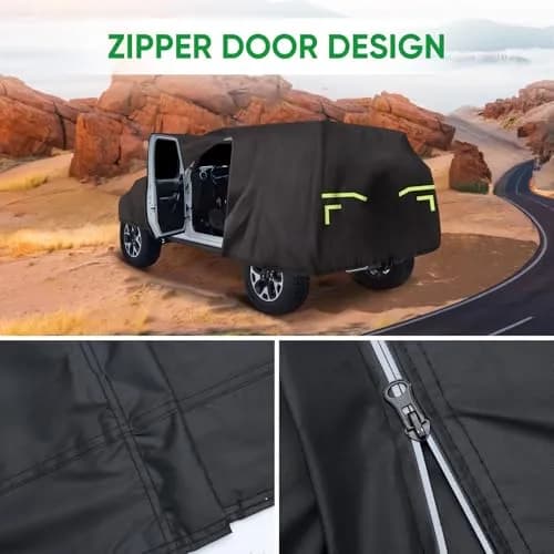 NOVSIGHT Jeep Wrangler Cover 2 Door Waterproof | Heavy-Duty All Weather Protection thumbnail 3