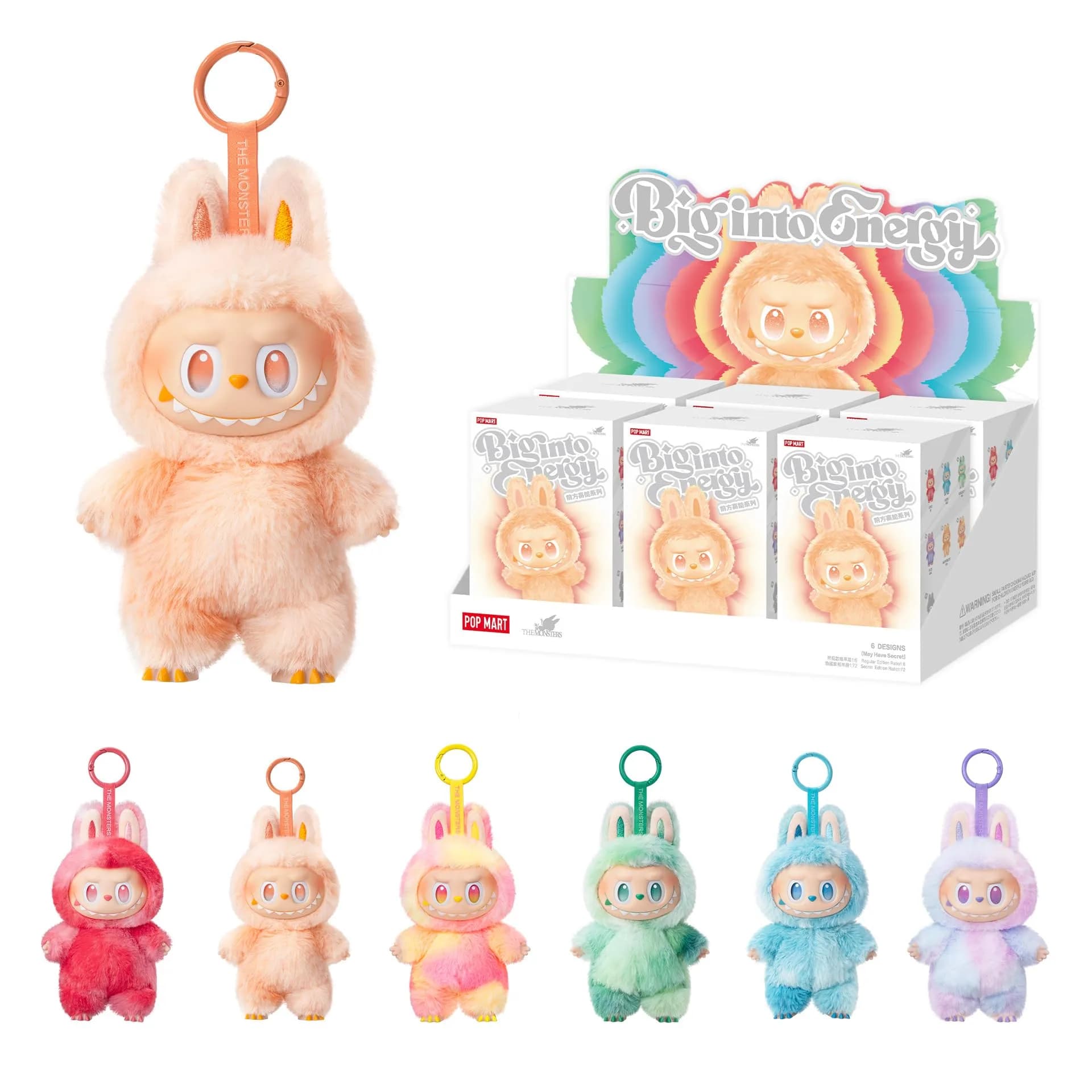 POP MART THE Monsters Big into Energy Series Vinyl Plush Pendant Blind Box Set | 6 Figures thumbnail 1