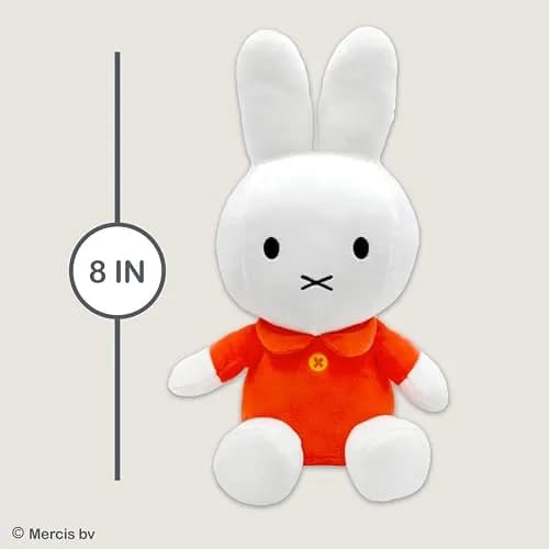 KIDS PREFERRED Miffy Plush Toy 20 cm (8 Inch) Sitting Dutch Bunny | ASTM-Tested Educational Toy thumbnail 5