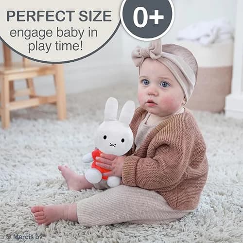 KIDS PREFERRED Miffy Plush Toy 20 cm (8 Inch) Sitting Dutch Bunny | ASTM-Tested Educational Toy thumbnail 6