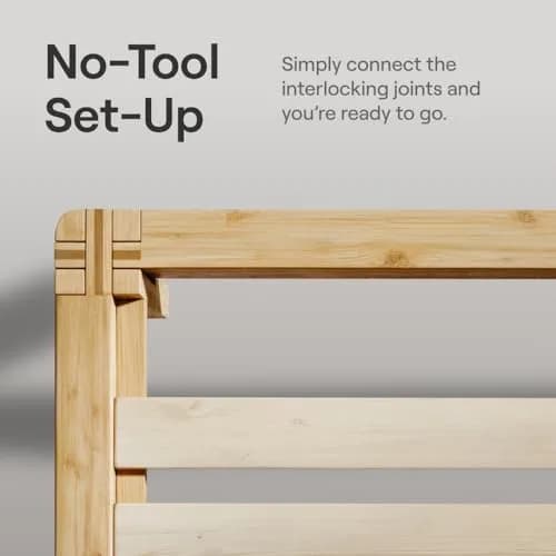 Nectar Upholstered Headboard King Linen Attachable to Bamboo Bed Frame | Elegant, Durable & Easy Setup thumbnail 4