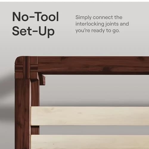 Nectar Twin XL Bamboo Headboard Walnut | Easy Tool-Free Setup & Durable thumbnail 5