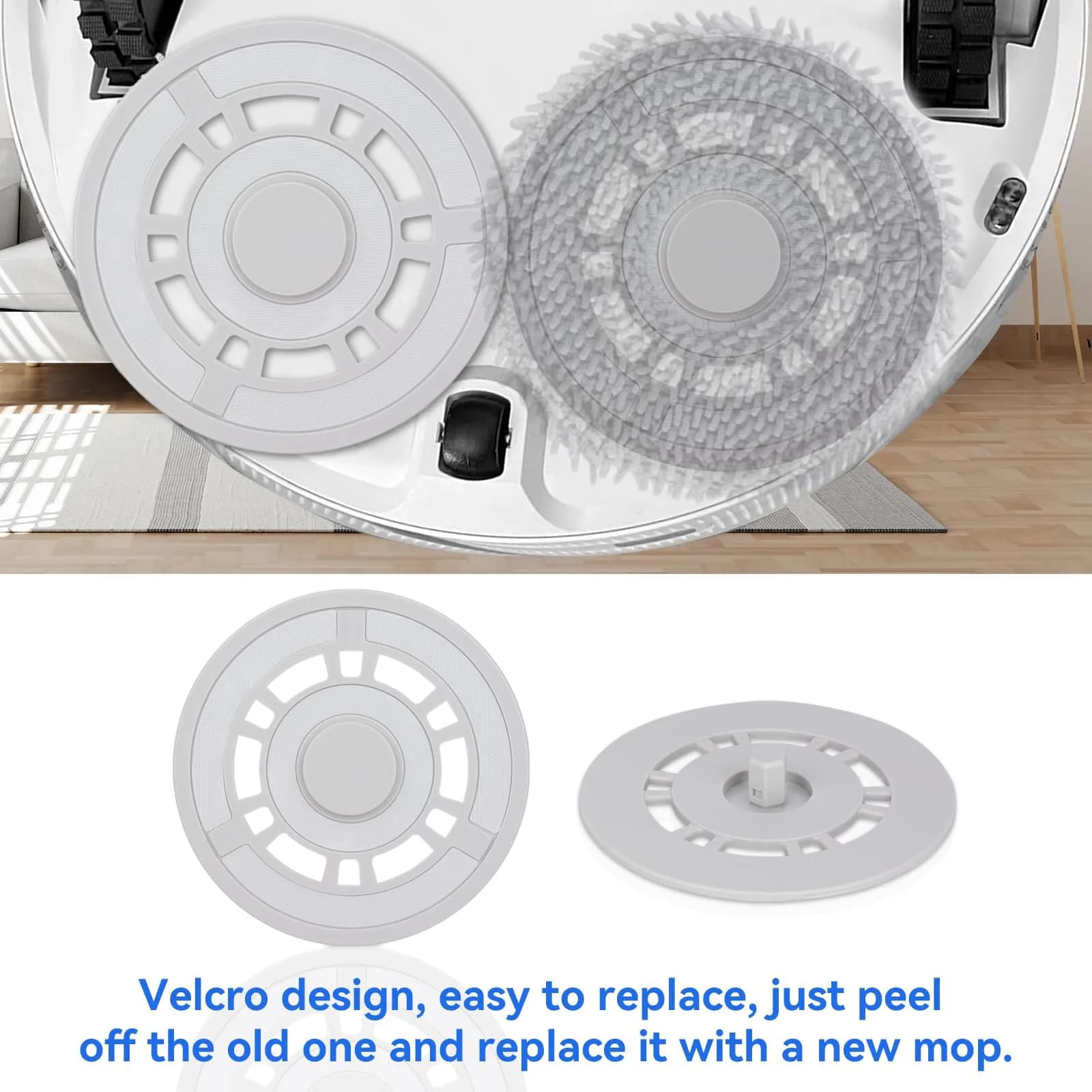 Sgizoku Mop Pad Plate Holder 2 Pack | Compatible with Dreame L10S Ultra & Xiaomi X20+ Robot Vacuums - view 4