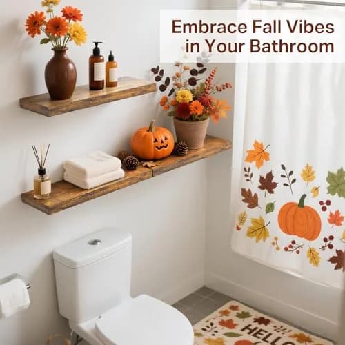 BAYKA Rustic Brown Floating Shelves, 15.7in (39.9cm) Wide, Set of 3 | Sturdy Engineered Wood Wall Mount Shelf for Bathroom, Kitchen, Living Room thumbnail 2