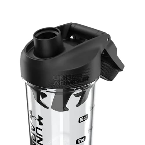 Under Armour 24oz Clarity Shaker Bottle Clear/Black | Leak-Resistant, Recycled Material, Easy to Clean thumbnail 2