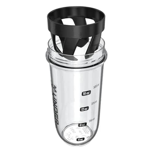 Under Armour 24oz Clarity Shaker Bottle Clear/Black | Leak-Resistant, Recycled Material, Easy to Clean thumbnail 3