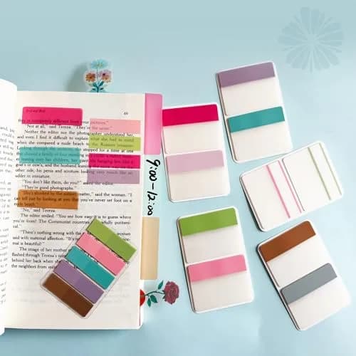 ELII 500 PCS Sticky Tabs 2 Inch Index Tabs, Page Markers File Tabs | 10 Pastel Colors, 2 Sizes thumbnail 4