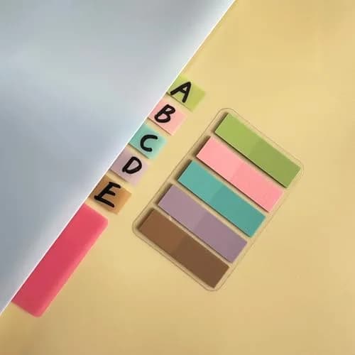 ELII 500 PCS Sticky Tabs 2 Inch Index Tabs, Page Markers File Tabs | 10 Pastel Colors, 2 Sizes thumbnail 5