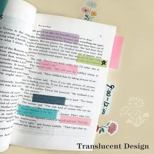 ELII 500 PCS Sticky Tabs 2 Inch Index Tabs, Page Markers File Tabs | 10 Pastel Colors, 2 Sizes thumbnail 6