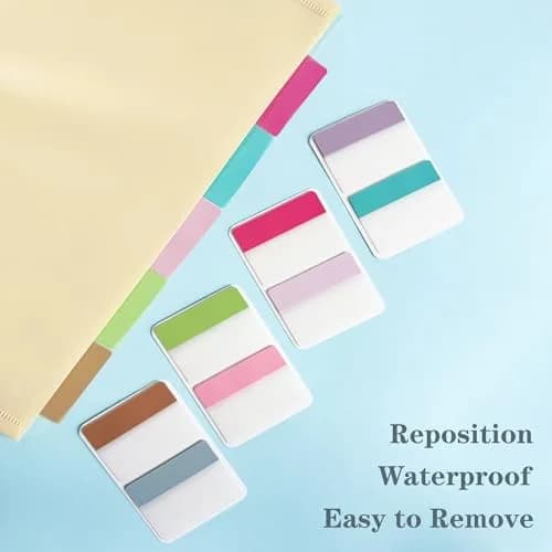ELII 500 PCS Sticky Tabs 2 Inch Index Tabs, Page Markers File Tabs | 10 Pastel Colors, 2 Sizes thumbnail 8