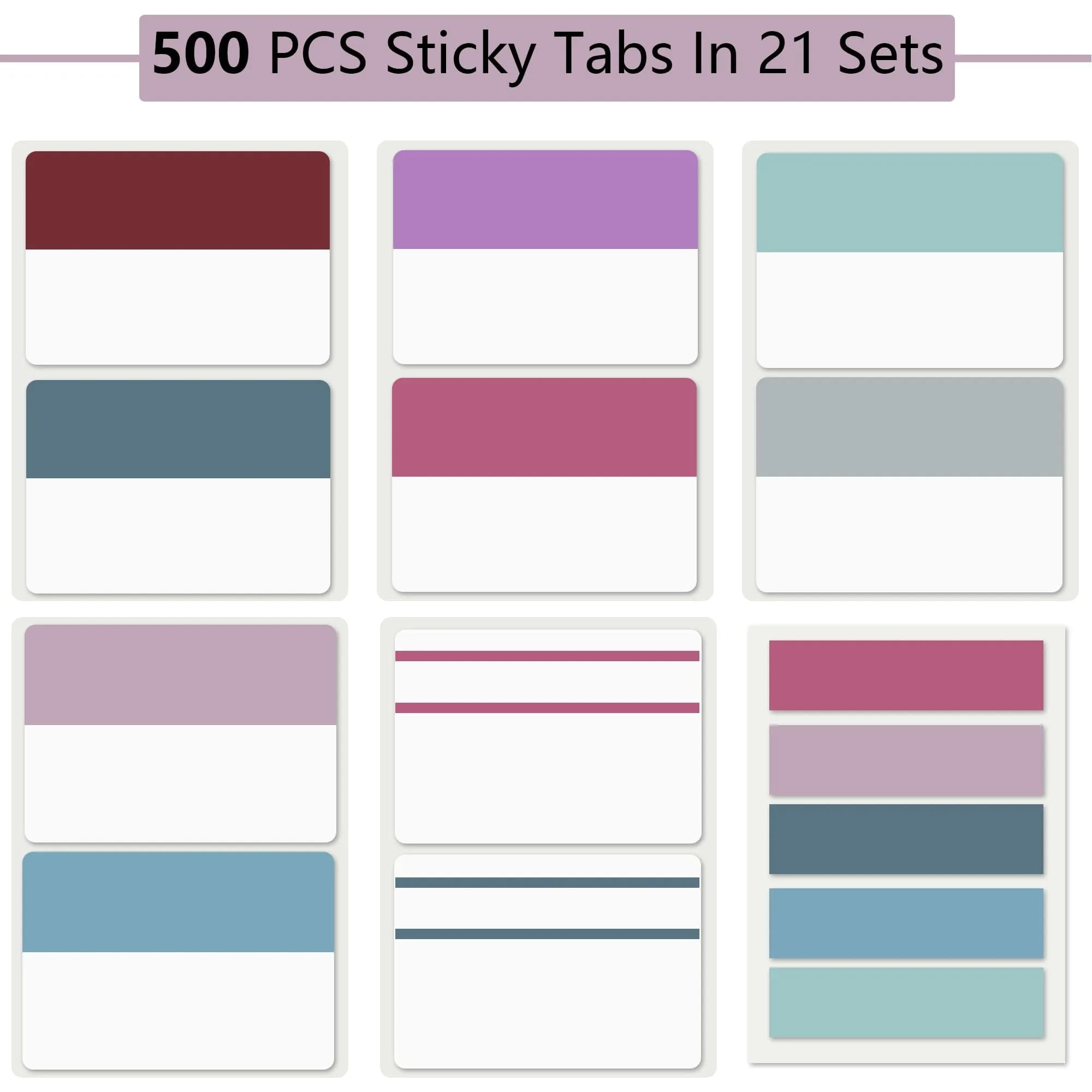 ELII Sticky Index Tabs 2 Inch Book Tabs, Page Markers File Tabs, 500 Pieces | Writable & Repositionable - view 2