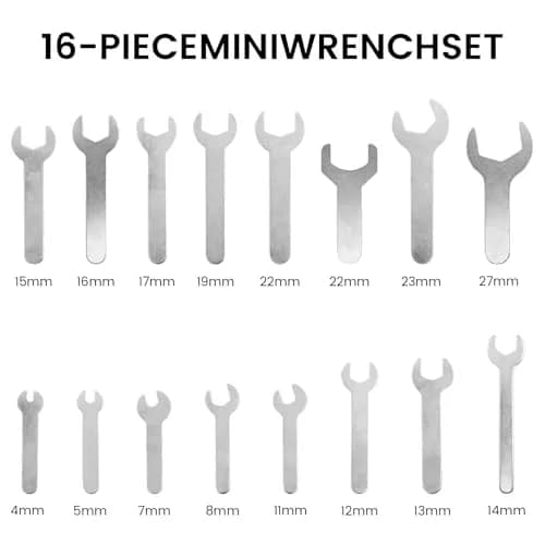 Biqing Ultra Thin Wrench Set Metric 2mm | Slim Open-End Wrenches for Tight Spaces thumbnail 2