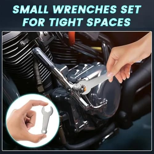 Biqing Flat Wrenches Set Thin,2mm Slim Wrench Metric 6-23mm | Ultra Slim for Tight Spaces thumbnail 4